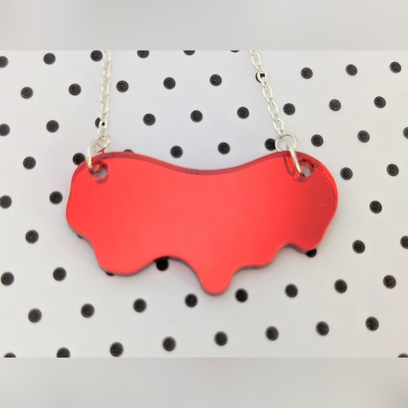 Mirror Drip Necklace + Matching Studs | Hypoallergenic - Picture 12 of 17